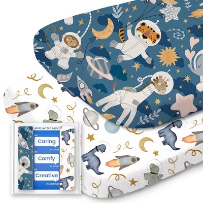 Bassinet Sheets for Baby Boy Girl, TotBasic Buttery Soft Universal Bassinet Fitted Sheet, Compatible with Halo, Mika Micky, Baby Delight, Dream On Me, Maxi COSI & More Bassinet Mattress