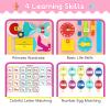 Freebear Busy Board Toddler Travel Toys Sensory Toys for Toddlers 1 2 3 4, Montessori Learning Toys for Toddlers Activities Board, Educational Toys for 3 4 Year Old Boys Girls Gift, Princess view 2