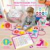 Freebear Busy Board Toddler Travel Toys Sensory Toys for Toddlers 1 2 3 4, Montessori Learning Toys for Toddlers Activities Board, Educational Toys for 3 4 Year Old Boys Girls Gift, Princess view 4