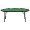 Homgoday Folding Poker Table for 10 Players Green 206x106x75cm Gaming Tables and Poker Furniture view 3