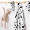 Aruzdey Hand Sketch Musical Notes Newborn Receiving Blanket Toddler Warm for Girls with Matching Hat and Bow Headband Shower Gift view 3