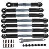 hopsupRC RC Adjustable Turnbuckles Upgrades Part for 1/10 Slash/Rustler/Stampede/Bandit VXL 2WD, Adjustable Turnbuckles Camber Links Toe Link,Titanium7PCS view 1