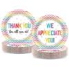 Naozinebi 48PCS Thank You Plates We Appreciate You Party Supplies Appreciation Tableware Thankful Plate Disposable Paper Plate for Teacher Doctor Staff Congratulation Graduate Party Favors 6.7*6.7inch view 1