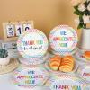 Naozinebi 48PCS Thank You Plates We Appreciate You Party Supplies Appreciation Tableware Thankful Plate Disposable Paper Plate for Teacher Doctor Staff Congratulation Graduate Party Favors 6.7*6.7inch view 4