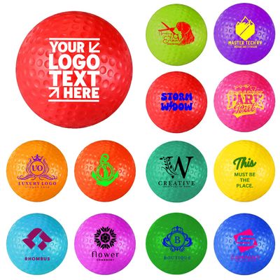 100 Sets of Custom Stress Relief Foam Balls with Logo, Bulk Golf Shape Personalized Foam Balls, Anxiety Stress Relief Stress, Perfect for Office, Travel or Home