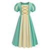 Youfenlove Renaissance Medieval Dress Princess Dress Girls Irish Costume Cosplay Retro Gown Birthday Halloween Xmas Party (Green,8-9Years) view 2
