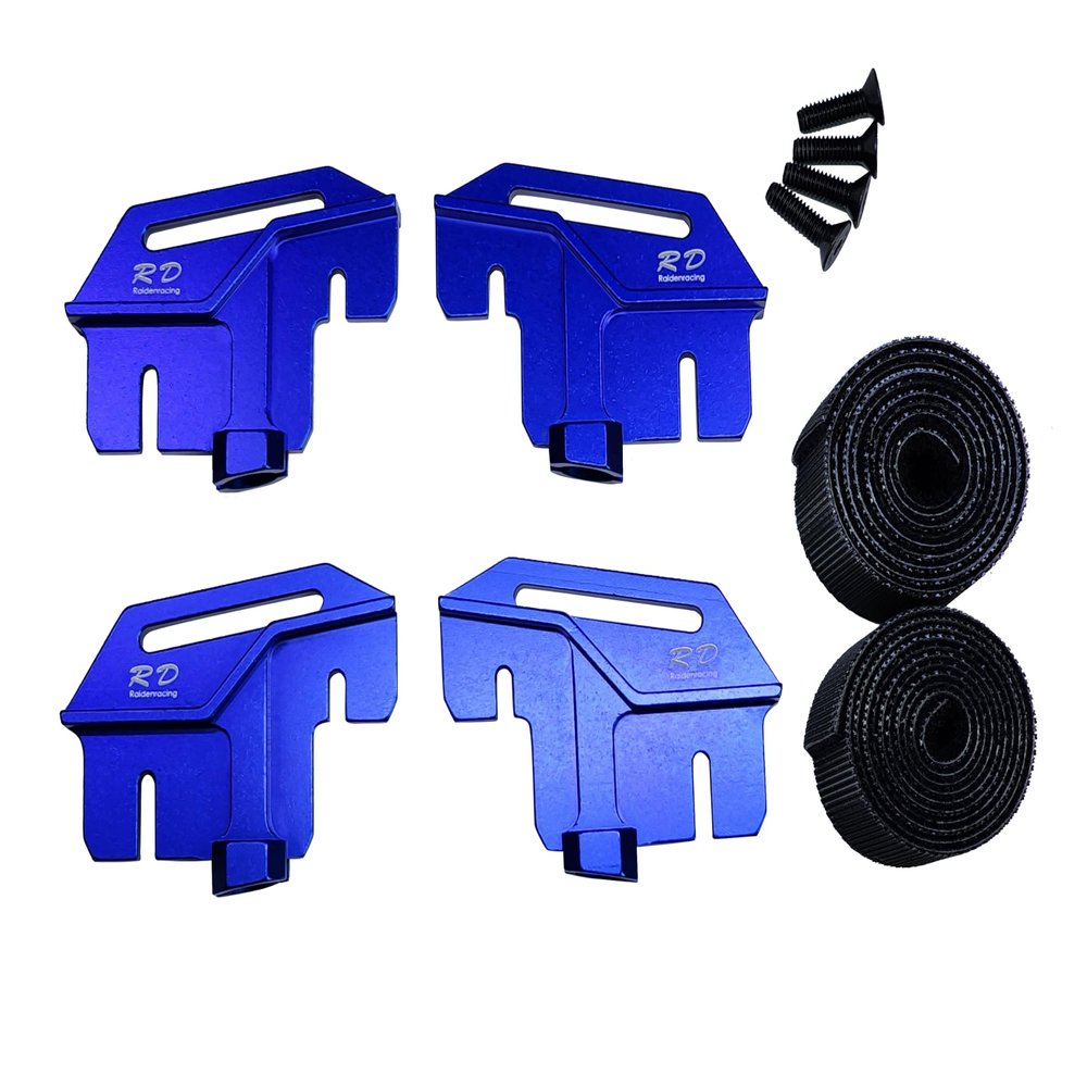 Aluminium Tall Battery Mount Hold-Downs for Traxxas 1/6 XRT Monster Truck - Blue