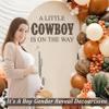 A Little Cowboy Is On The Way Baby Shower Decal Peel and Stick - Cowboy Baby Shower Decorations,Country Western Cowboy Party Decorations for Backdrop,It Is A Boy Gender Reveal Sticker for Baby Boy view 4