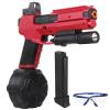 LsuBhef Gel Blaster Toys X6 for Ages 14 & Up and Adults,Full Auto Splatter-Blaster X2 X5 New Upgrade Version with Drum,Long Hopper,Safety Light and Goggles for Activities Team Game,Red view 1