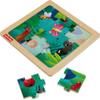 Fisher-Price Wooden Jungle Friends Puzzle Baby Toy for Kids 2 Years and Up view 3