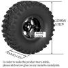 RcarmubWow RC 2.2" Beadlock Wheels and Tires for 1/8 1/10 RC Crawler SCX10 III 90046 TRX4 D90,2.2in Beadlock RC Rims 2.2in RC Beadlock Tires,4pcs,Black view 3