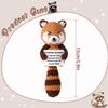 5.9 Inch Crochet Raccoon Emotional Support Cute Positive Doll Knitted Toy Doll Cheering Gift for Family Friends Encouragement Party Decoration view 2