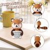 5.9 Inch Crochet Raccoon Emotional Support Cute Positive Doll Knitted Toy Doll Cheering Gift for Family Friends Encouragement Party Decoration view 3
