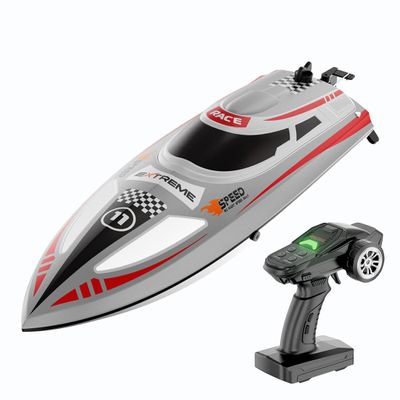 URMODELAND RC Speedboat, 2.4G RC Yacht Boat 30km/h RC Electric Racing Boat Model with Night Navigation Lights, Remote Control Boat Ship for Adults RC Racing Yacht for Pool/Lake-RTR