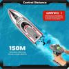 URMODELAND RC Speedboat, 2.4G RC Yacht Boat 30km/h RC Electric Racing Boat Model with Night Navigation Lights, Remote Control Boat Ship for Adults RC Racing Yacht for Pool/Lake-RTR view 2
