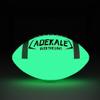 adekale Glow in The Dark Football Size 9 Foot Ball Glowing Football for Boys Girls 8-12 Youths Teens and Adults, Ideal Glow Football Gift for Fans Family and Friends with Pump and Carry Net view 1