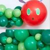 146Pcs Green Caterpillar Balloon Garland Kit, DIY Caterpillar and Fruit Birthday Balloon Arch with Dark Green, Fruit Green, Red Balloons for Hungry Caterpillar Theme Party,First Birthday Baby Shower view 3