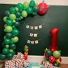 146Pcs Green Caterpillar Balloon Garland Kit, DIY Caterpillar and Fruit Birthday Balloon Arch with Dark Green, Fruit Green, Red Balloons for Hungry Caterpillar Theme Party,First Birthday Baby Shower view 4