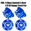 hopsupRC RC 17mm Hex Wheel Nut Upgrade Parts for X-Maxx Summit E-Revo 1/8 RC Buggy Truck Car,Aluminium Dustproof Anti-Skid Mount Cap Hops Up,Navy Blue(4PCS) view 2