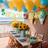 Beach I'm 18 Banner, Summer 18th Birthday Anniversary Decorations, Happy 18th Birthday Banner, Summer Tropical Beach Birthday Party Decorations, Gold Glitter view 3