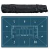 Poker Table Top 70" x 35", 10 Players Texas Hold'em Poker Rubber Mat with Carrying Bag, Folding Poker Topper Layout for Home Game Nights, Texas Hold'em, Blackjack, Casino view 1