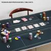 Poker Table Top 70" x 35", 10 Players Texas Hold'em Poker Rubber Mat with Carrying Bag, Folding Poker Topper Layout for Home Game Nights, Texas Hold'em, Blackjack, Casino view 2