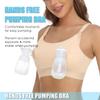 Hands Free Pumping Bra Hands-Free Breast Pump Bra Nursing Bras for Pumping Adjustable Breast-Pumps Holding and Nursing Bra (US, Alpha, Large, Regular, Regular, Beige) view 3