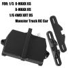 hopsupRC RC Aluminum Receiver Box Cover ESC Bracket Mounting Bracket Upgrade Parts for 1/5 X-MAXX 6S, 1/5 X-MAXX 8S, 1/6 4WD 4X4 XRT 8S Monster Truck RC Car.Black. view 2