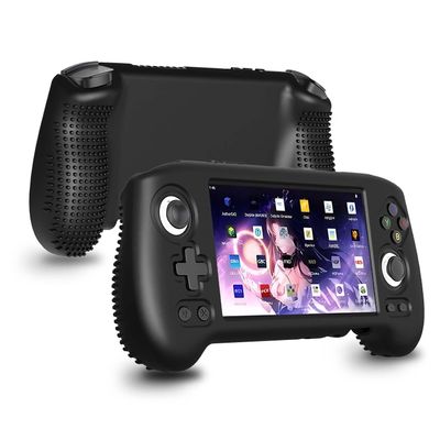 FIOPAZ Silicone Protective Case for RG556, Only Compatible with Anbernic RG 556 Handheld Game Console Anti-Scratch Washable Soft Skin Case (Black)