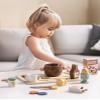 ROBUD 31-Piece Wooden Play Food Set for Kids - Coconut Oats Montessori Kitchen Toys, Educational Pretend Play Dishes with Accessories for Toddlers view 3