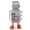 Oumefar Robot Wind Up Toy, Easy to Use Clockwork Spring Toy Tinplate Interactive Compact Vintage for Birthday view 4