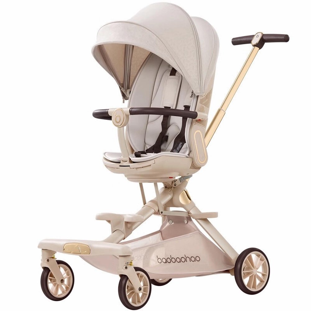 Lightweight Folding Stroller Wagon for Baby & Toddler Travel, 360 Reversible Seat, Adjustable Canopy with Storage Basket, Airplane-Friendly Compact Umbrella Stroller