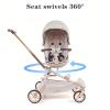Lightweight Folding Stroller Wagon for Baby & Toddler Travel, 360 Reversible Seat, Adjustable Canopy with Storage Basket, Airplane-Friendly Compact Umbrella Stroller view 2