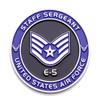 Air Force Staff Sergeant E5 Challenge Coin! United States Air Force Staff Sergeant Rank Military Coin. E-5 USAF Challenge Coin! Designed by Military Veterans - Officially Licensed Product! view 2