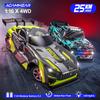 ACAMMZAR 1:16 RC Drift Car, 25KM/H 4WD High Speed Remote Control Cars for Kids, with LED Lights, Two Batteries, Extra Tires, Drift RC Cars for Adults, Green view 2