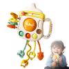 XXEDSPTY Montessori Baby Sensory Toys for 6-12 Months, Silicone Pull String Teething Toy, Infant Fidget Travel Toys, Airplane Travel Essentials, Newborn Baby Christmas & Birthday Gift for Babies view 1