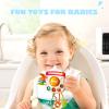 XXEDSPTY Montessori Baby Sensory Toys for 6-12 Months, Silicone Pull String Teething Toy, Infant Fidget Travel Toys, Airplane Travel Essentials, Newborn Baby Christmas & Birthday Gift for Babies view 3