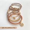 Elastic Beaded Hair Tie Bracelets for Women, 6 Pcs Cute Hair Ties and Stretch Bracelets, Decorative Ponytail Holders Rubber Bands for Thick & Thin Hair view 2