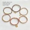 Elastic Beaded Hair Tie Bracelets for Women, 6 Pcs Cute Hair Ties and Stretch Bracelets, Decorative Ponytail Holders Rubber Bands for Thick & Thin Hair view 3