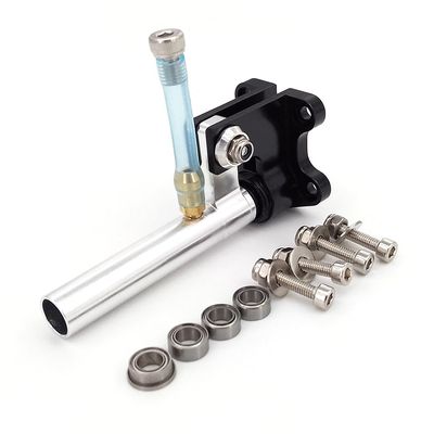 RC Boat 4mm Flexible Drive Cable Shaft Strut Mount Bracket Holder Shaft Sleeve for RC Boat Speed Boat Mono Marine Hydroplane(Silver.Black)