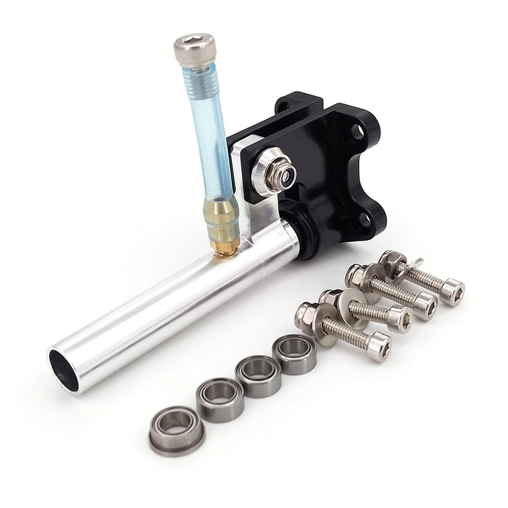 RC Boat 4mm Flexible Drive Cable Shaft Strut Mount Bracket Holder Shaft Sleeve for RC Boat Speed Boat Mono Marine Hydroplane(Silver.Black)