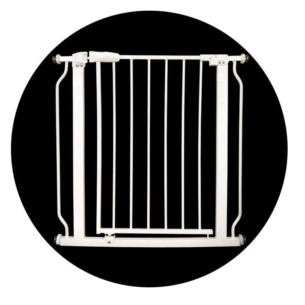 GOCHUSX Pet Dog Gate, Extra Wide Safety Automatically Close Door, Expandable Indoor Barrier for Stairs Room Dividers, 74-265.9cm(White,146~157.9cm)