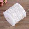25M Cotton Line Beads - Pearl Beads Garland Spool Rope - Double Cotton Line Imitation Half Round Beads Chain Garland for Wedding Garland Christmas Party Decoration (Pure White) view 2