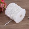 25M Cotton Line Beads - Pearl Beads Garland Spool Rope - Double Cotton Line Imitation Half Round Beads Chain Garland for Wedding Garland Christmas Party Decoration (Pure White) view 3