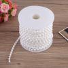 25M Cotton Line Beads - Pearl Beads Garland Spool Rope - Double Cotton Line Imitation Half Round Beads Chain Garland for Wedding Garland Christmas Party Decoration (Pure White) view 4