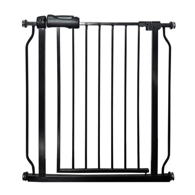 GOCHUSX Pet Dog Gate, Extra Wide Safety Automatically Close Door, Expandable Indoor Barrier for Stairs Room Dividers, 74-265.9cm(Black,74~85.9cm)