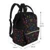 Qozbom Butterfly Print Diaper Backpack Large Capacity Baby Bag Multifunction Travel Pack Maternity Baby Changing Bags view 2