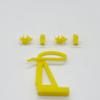 Greenhills Yellow Fuel Bracket & Hose + 4 x Vice's for Scalextric Pit Stop - NEW - GP67 view 1