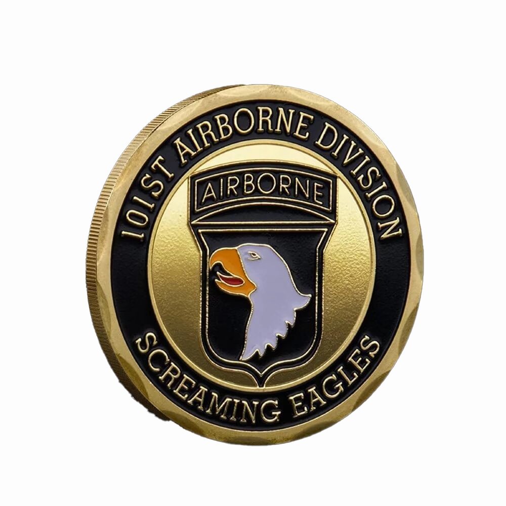 101st Airborne Division Screaming Eagles US Military Commemorative Gold Coin