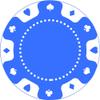 pensoda 100 Custom Plastic Poker ChipsImprinted with Your Personalized Text and Logo,for Texas Hold'em Poker, Card Club or Late Night Poker GamesDrink or Bar Tokens, Bachelor Party (Blue, 37mm) view 2